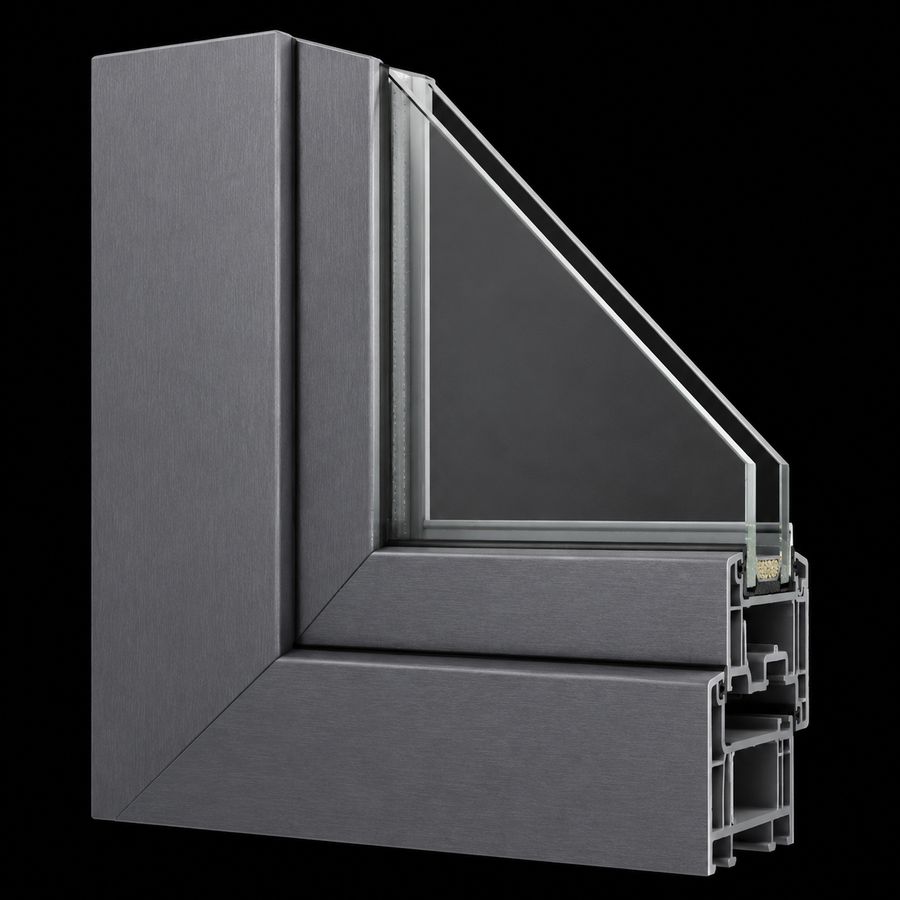 Doorsnede van VEKA Softline 82 NL